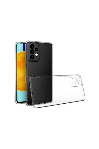 Samsung Uyumlu Galaxy A73 Kılıf Zore Kamera Korumalı Süper Silikon Kapak Renksiz