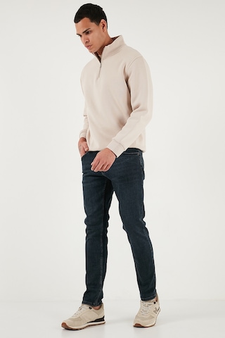 Buratti Pamuklu Slim Fit Yüksek Bel Dar Paça Jeans Erkek Kot Pantolon 3300C45Tokyo Mavi