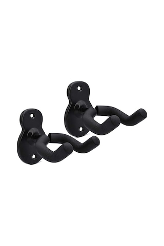 Lemestar Gitar Metal Kanca 2'li Set - Ukulele Keman Elektro Gitar Telli Enstrüman İçin + 5 Pena Siyah