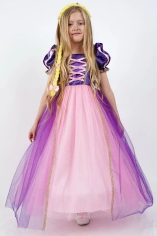 Cantoy Rapunzel Prenses Kız Çocuk Elbise Mor