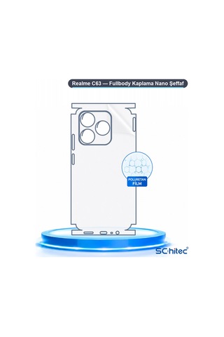 Realme C63 Uyumlu Fullbody Arka Kaplama Hidrojel Koruyucu Film 90506581