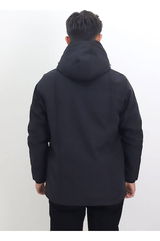 Hk Premium Erkek Kışlık Mont Su İtici Rüzgar Geçirmez Kapüşonlu Kalın Sport Outdoor Parka Siyah