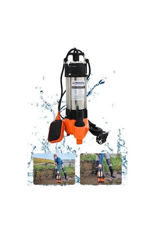 V250f Bıçaksız Drenaj Pompası Bakır Sargılı Termik Korumalı Sargı 0.25kw 0.33hp