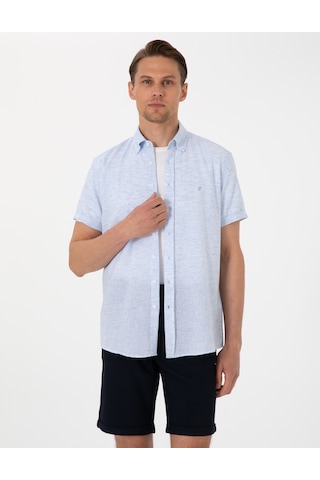 Pierre Cardin Erkek Açık Mavi Gömlek Kısa Kollu 50307067-vr003 Açik Mavi