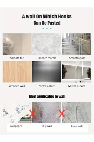 Kendinden Yapışkanlı Renkli Duvar Askısı 10lu Set Çr