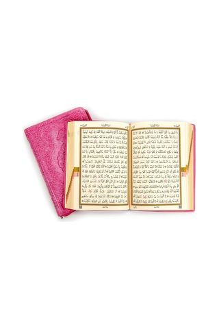 Benim Kuranım - Sade Arapça - Çanta Boy - Pembe - Kılıflı - Mühür