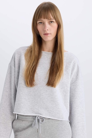 Defacto Fall in Love Bisiklet Yaka Uzun Kollu Casual Pijama Üstü B1279AX23WNGR93 Gri