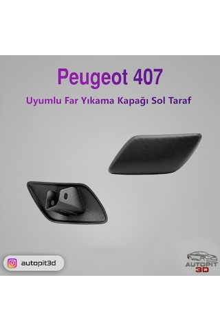 Peugeot 407 Uyumlu Far Yıkama Kapağı Sol Taraf