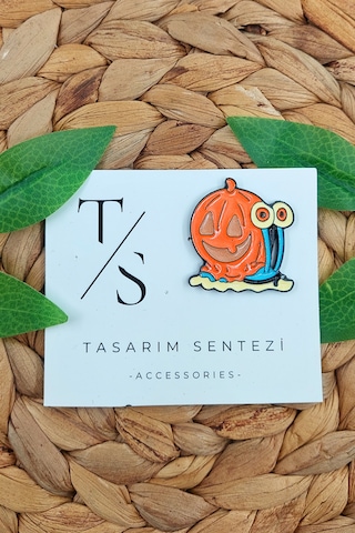 Rozet Çanta Takı Aksesuar Salyangoz Halloween Cadılar Bayramı Çok Renkli