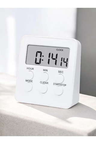 Led Ekranlı Dijital Masa Saati & 2 Alarm Kademeli Kronometre Seti Alarm, Tarih, Sıcaklık Göstergeli Modern Masa Saat Seti Beyaz Kronometre Diğer