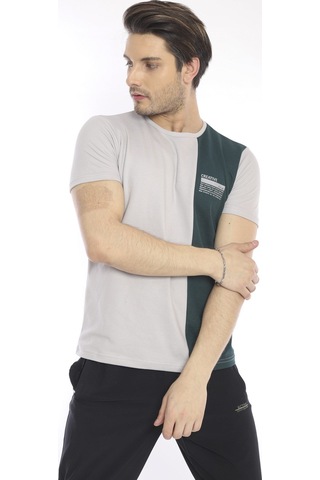 Escetic Erkek Spor, Abd Pike Interlok 1. Kalite Kumaş Gri Slimfit Bisikle