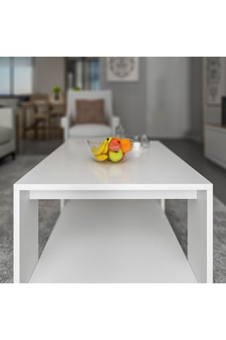 Lina Orta Sehpa – Modern Minimal Tasarım Beyaz