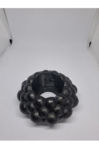İkili Bubble Tealight Mumluk Siyah