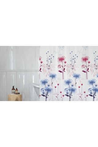 Tropik Banyo Duş Perdesi 8747 Model Çift Kanat 2X110X200Cm Çok Renkli