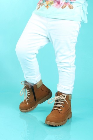 Fast Step Hakiki Deri Kürklü Unisex Çocuk Worker Bot 006kpa1002 001