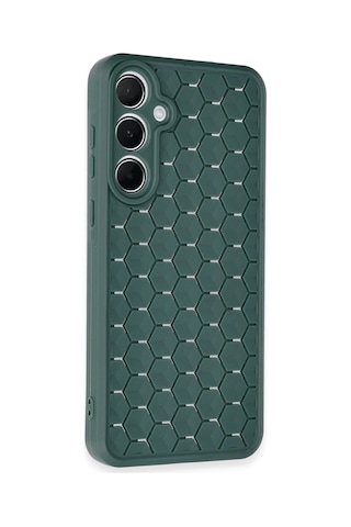 Newface - 283 - Samsung Galaxy Uyumlu A55 5g Kılıf Petek Silikon Kapak - - Csmo-tex - Koyu Yeşil