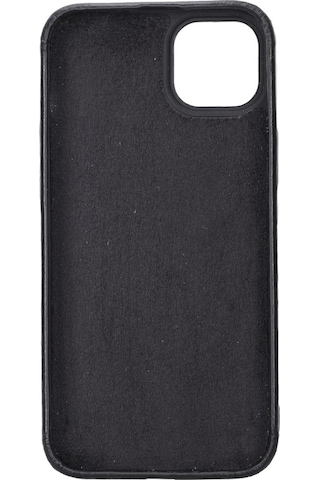 Apple Uyumlu iPhone 14 Plus Deri Arka Kapak Rock Rst1