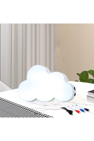 Homyl Yeniden Yazılabilir Gece Lambası Not Panoları Yılbaşı Beyaz