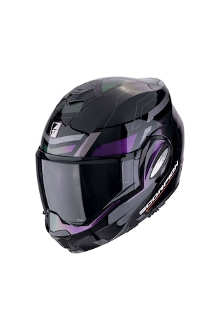 Scorpion Exo-tech Evo Conquer Çene Açılabilir Motosiklet Kaskı Siyah Gümüş