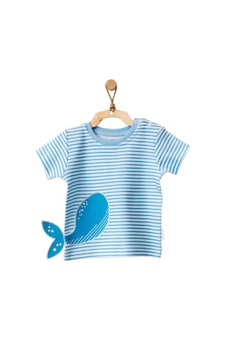 Andywawa Erkek Bebek Balina Motifli Mavi Alt Üst Takım Ac21564r 001