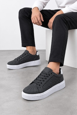 Ht Hotin Astrum Erkek Bağcıklı Günlük Sneaker Spor Ayakkabı - Füme