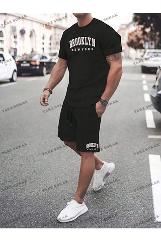 Tarzsokak Alt/üst T-shirt Ve Şort Takımı Kod Alt174 Siyah