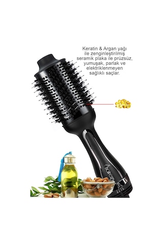 Hairens HRS-800 1200 W Hacimlendirici Saç Kurutma ve Düzleştirme Fırçası