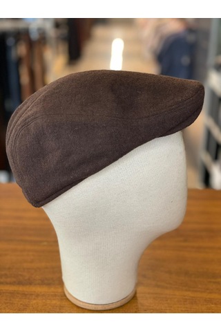 Hamze İngiliz London Model Kaşe Kumaş Kasket Şapka Kahverengi