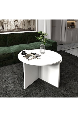 Orta Sehpa Aksu Beyaz 2'li