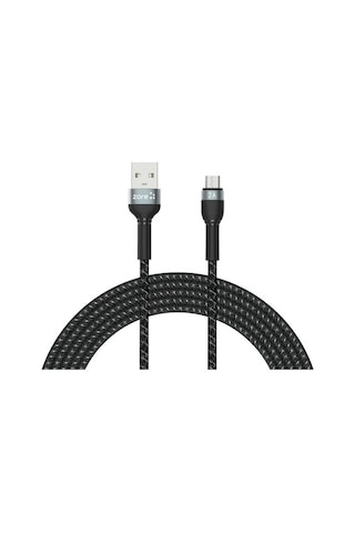 Zore Shira Serisi Micro Usb Kablo 3 Metre-Siyah-Siyah