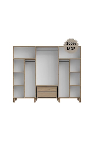 Karanfil 6 Kapak Mdf Ayaklı Tasarım Gardırop Rota