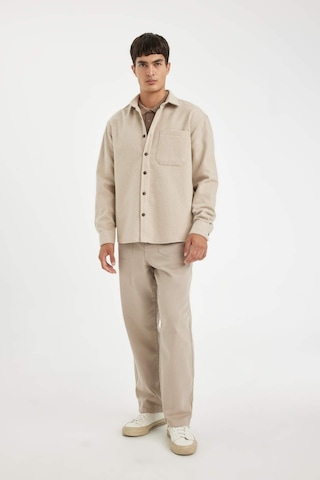 DeFacto Regular Fit Polo Yaka Basic Düz Pamuk Karışımlı Uzun Kollu Gömlek D2622AX24AUBG779