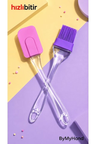 Bymyhand Karışık Renk Spatula Ve Yumurta Fırçası 2'li Set