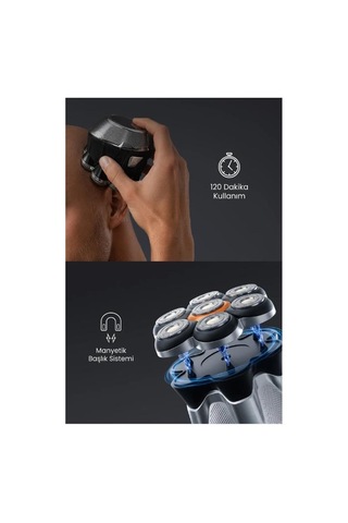 Relux Kafa Tıraş Makinesi Rotary Islak/kuru 7 Bıçaklı Rrs9000