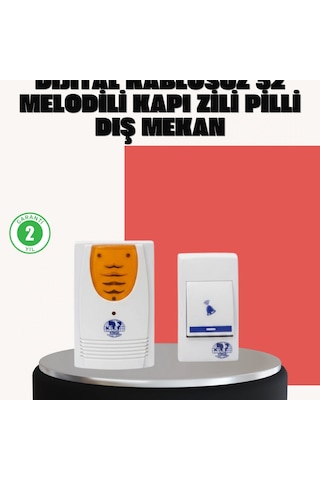 32 Zil Sesli Kablosuz Kapı Zili Kolay Kurulum Ve Kompakt Tasarım