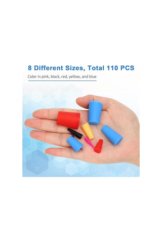 Xurunkeji 110 Adet Silikon Kauçuk Konik Tıpa, Delik Tıkaçları İçin Yüksek Sıcaklığa Dayanıklı Kauçuk Tıpalar, Püskürtme, Püskürtme,