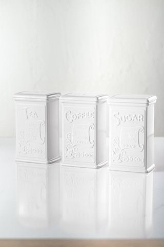 Akrilik Beyaz Şeker Kahve Çay Kavanozu 500 Ml Vakum Kapak