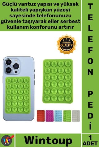 Sabitlemepedi Silikon Vantuzlu Yapışkan Kaydırmaz Araç Torpido Masa Duvar Tutucu Cep Telefonu Pedi