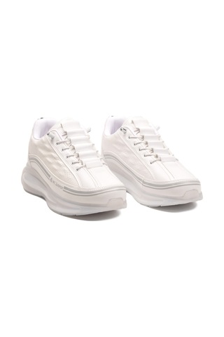 Beyaz Memory Foam Lastik Bağcıklı Erkek Sneaker 2250-1 M Beyaz