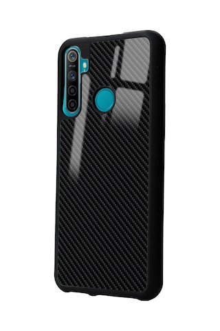 Oppo Realme C3 - 5i Carbon Tasarımlı Glossy Telefon Kılıfı Çok Renkli