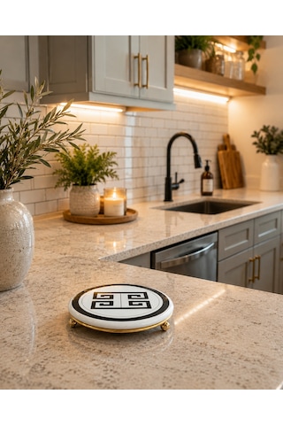 Nihale - Versa Desen Siyah Gold