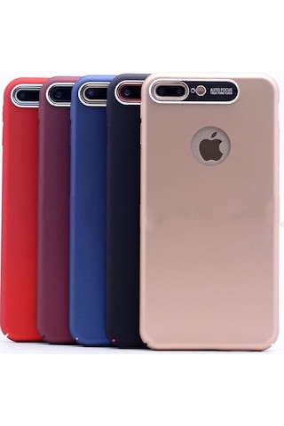 Apple Uyumlu iPhone 7/8 Plus İle S-line Cover Rubber Sert Kılıf Siyah