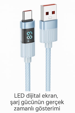 Apple iPhone İle Uyumlu 5.0a Led Göstergeli Şarj Ve Data Kablo
