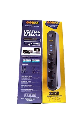 Termal Akım Korumalı Gb-103 Uzatma Kablosu Mg-101 10a-2500w