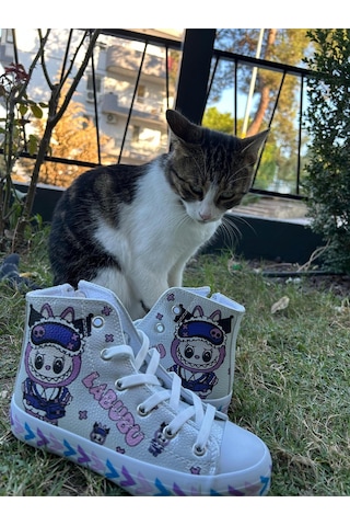 Scarpe Magiche Vak.ko Labubu Kız Çocuk Ayakkabısı 31-35 Numara Arası Işıksızdır Gümüş