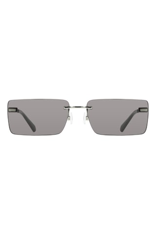 Calvin Klein Jeans Ckj 25206s 043 61 Unisex Dikdörtgen Gümüş Metal Güneş Gözlüğü Gri