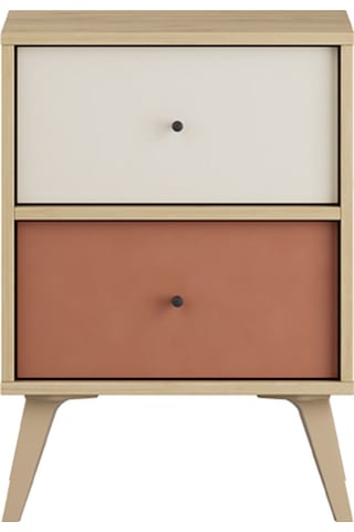Adore Mobilya Terra  2 Çekmeceli Komodin-Florida Meşe/Karışık Renk 44 x 61 x 44 CM