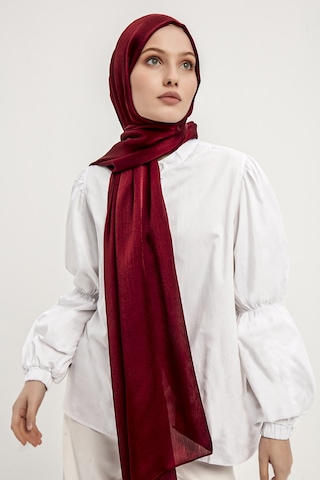 Şaless Janjanlı Krinkıl Şal - Bordo