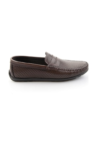 Kahve Hakiki Deri Erkek Loafer Ayakkabı E01697033003 Kahve