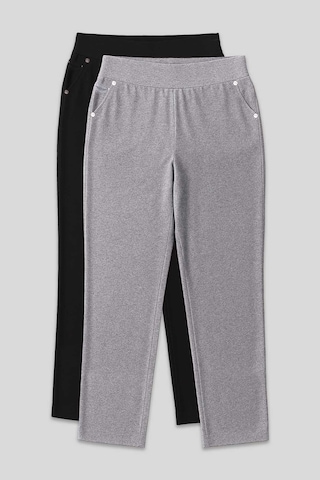 Tommylife Rahat Form 2li Paket Siyah-gri Melanj Büyük Beden Kadın Eşofman Alt - 94040 Siyah-gb Melanj